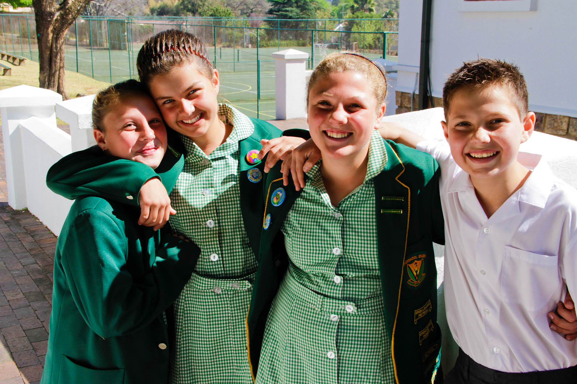 Group of school children