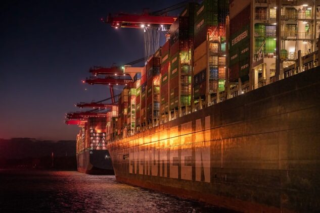 container ship docked