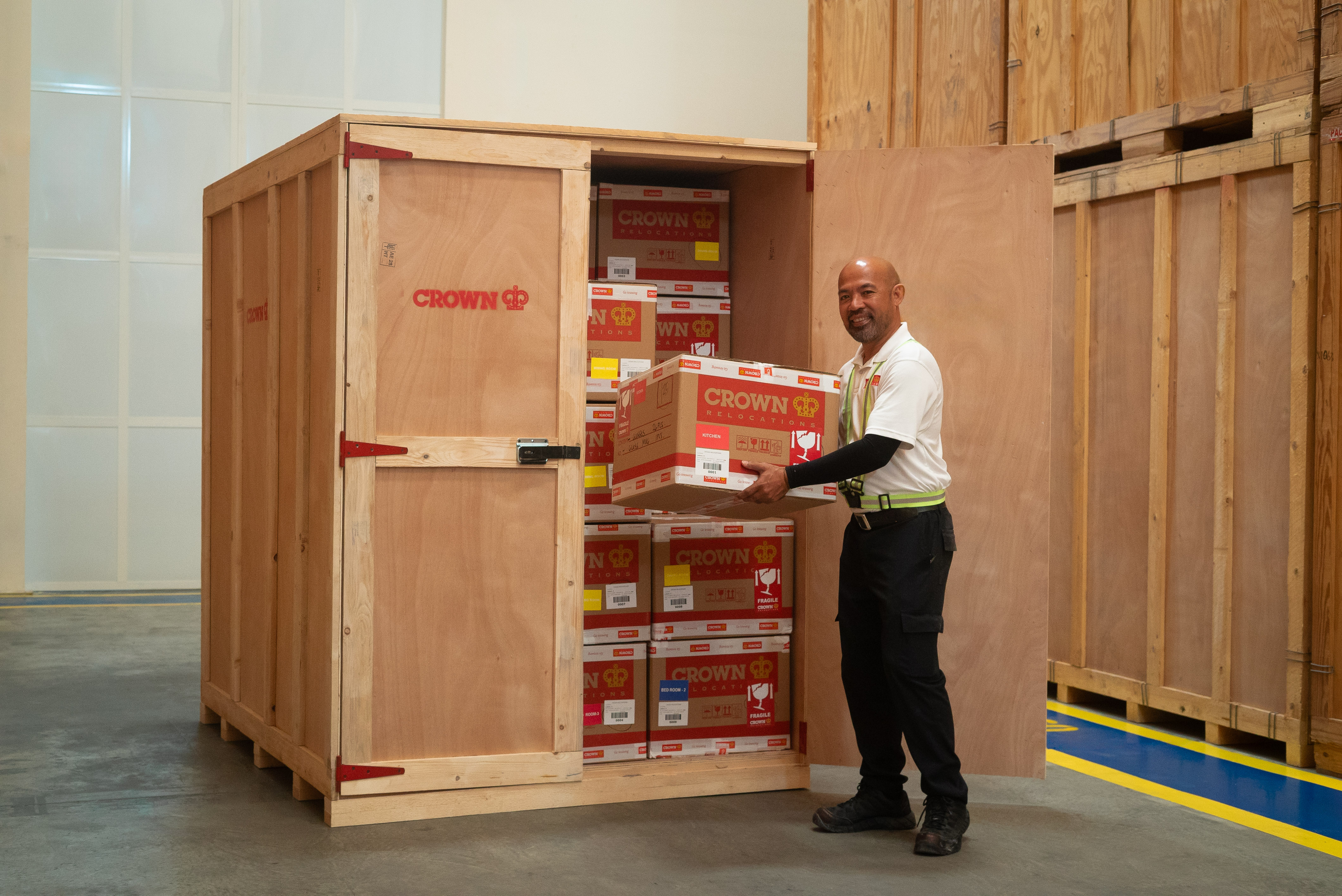 Standard POD storage solution Crown Relocations UAE 